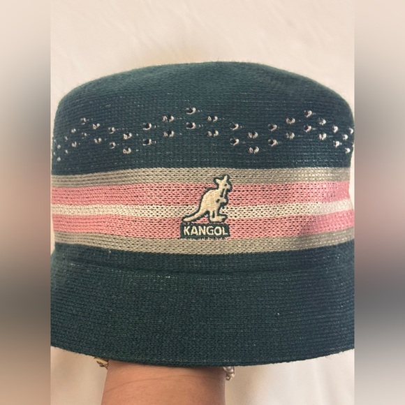 Kangol Green and Pink Bucket Hat - Picture 1 of 9